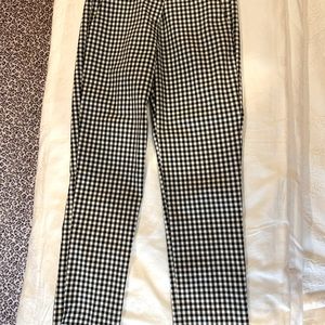 Always in style black and white gingham pants.